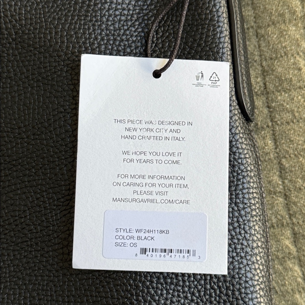 nwt mansur gavriel cabas leather tote - Picture 8 of 16